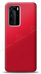 Huawei P40 Pro Kırmızı Mat Silikon Kılıf - Eiroo