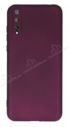 Huawei Y8p Kamera Korumalı Mürdüm Silikon Kılıf - Eiroo