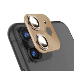 iPhone 11 Metal Gold Kamera Lens Koruyucu - Eiroo