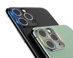 iPhone 11 Pro / 11 Pro Max Gold Metal Kamera Lensi Koruyucu - 4