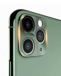iPhone 11 Pro / 11 Pro Max Mavi Metal Kamera Lensi Koruyucu - 3