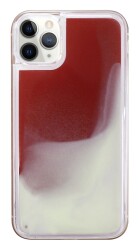 iPhone 11 Pro Max Neon Kumlu Kırmızı Silikon Kılıf - 1