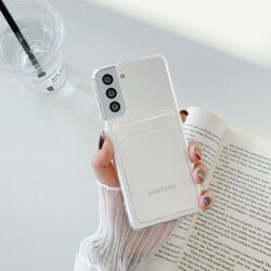 iPhone 13 Kartlıklı Kamera Korumalı Şeffaf Rubber Kılıf - 5