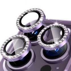 iPhone 14 Pro Crystal Taşlı Kamera Lensi Koruyucu - Eiroo