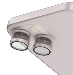 iPhone 15 / 15 Plus Metal Pembe Kamera Lens Koruyucu - 4