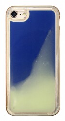 iPhone 7 / 8 Neon Kumlu Mavi Silikon Kılıf - Eiroo