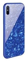 iPhone X / XS Granit Desenli Mavi Rubber Kılıf - 1
