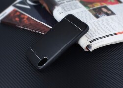 iPhone X / XS Silikon Kenarlı Metal Siyah Kılıf - 2