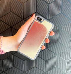 iPhone XR Neon Kumlu Kırmızı Silikon Kılıf - 2