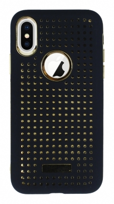 iPhone X / XS Gold Kenarlı Silikon Kılıf - Eiroo