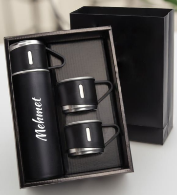Kişiye Özel Çelik 3lü Termos Set 500 ml - Mch