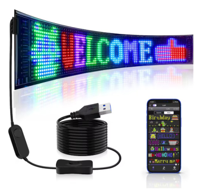 Matrix Led Panel Cama Yapışan Telefon Kontrollü Led Ekran Panel Büyük Boy - Mch