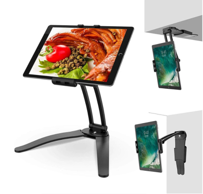 Mutfak Dolabı Tablet Tutucu ve Siyah Masaüstü Stand - 2