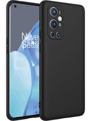 OnePlus 9 Pro Kamera Korumalı Siyah Silikon Kılıf - Eiroo