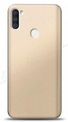 Samsung Galaxy A11 Gold Mat Silikon Kılıf - Eiroo