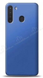 Samsung Galaxy A21 Lacivert Mat Silikon Kılıf - Eiroo