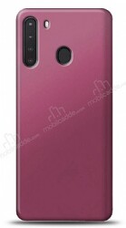 Samsung Galaxy A21 Mürdüm Mat Silikon Kılıf - Eiroo