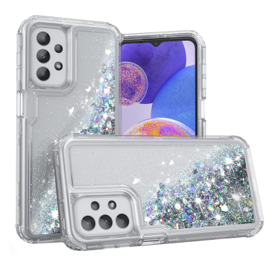 Samsung Galaxy A23 Sulu Simli Silver Silikon Kılıf - Eiroo