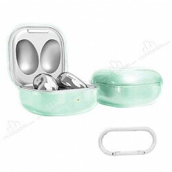 Samsung Galaxy Buds Live Şeffaf Yeşil Silikon Kılıf - Eiroo