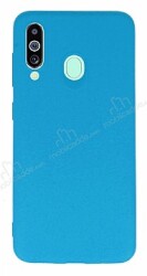 Samsung Galaxy M40 Rainbow Mavi Silikon Kılıf - Eiroo