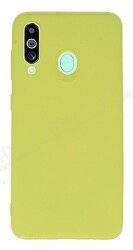 Samsung Galaxy M40 Rainbow Sarı Silikon Kılıf - Eiroo