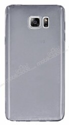 Samsung Galaxy Note 5 Ultra İnce Şeffaf Siyah Silikon Kılıf - Eiroo