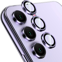Samsung Galaxy S24 Mor Metal Kamera Lens Koruyucu - Eiroo