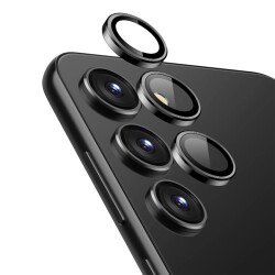 Samsung Galaxy S24 Siyah Metal Kamera Lens Koruyucu - Eiroo
