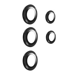 Samsung Galaxy S24 Ultra Metal Siyah Kamera Lens Koruyucu - Eiroo