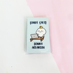 Şimdi Çalış Sonra Ağlarsın PP Mini Çanta Defter - 1