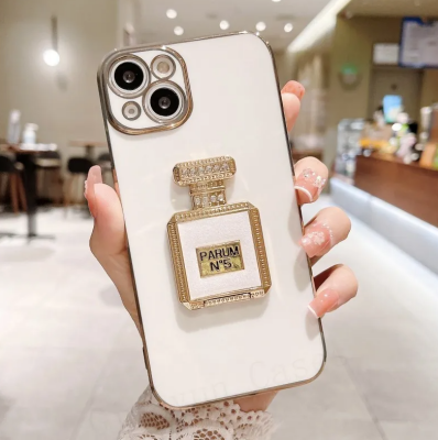 Simli Parfüm Şişesi Telefon Tutucu Stand - 3