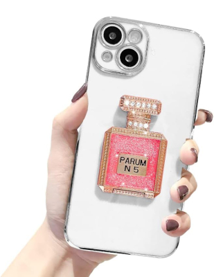 Simli Parfüm Şişesi Telefon Tutucu Stand - 7