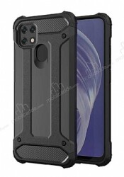 Tough Power Oppo A15 Ultra Koruma Siyah Kılıf - Eiroo