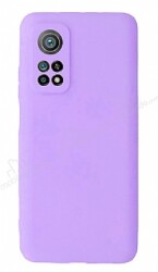 Xiaomi Mi 10T Kamera Korumalı Mor Silikon Kılıf - Eiroo