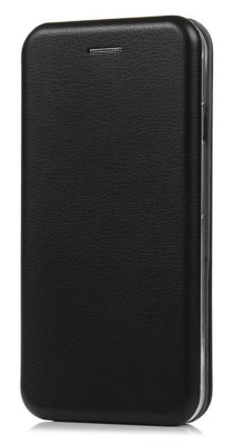 Xiaomi Redmi Note 8 Curve Manyetik Kapaklı Siyah Deri Kılıf - Eiroo