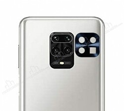 Xiaomi Redmi Note 9 Metal Siyah Kamera Lensi Koruyucu - Eiroo