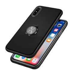 Xundd Vette Series iPhone X / XS Silikon Kenarlı Gold Deri Kılıf - 3