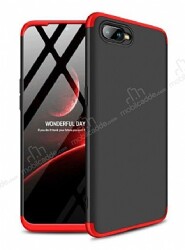 Zore GKK Ays Oppo RX17 Neo 360 Derece Koruma Kırmızı-Siyah Rubber Kılıf - Zore