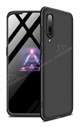 Zore GKK Ays Samsung Galaxy A50 360 Derece Koruma Siyah Rubber Kılıf - Zore