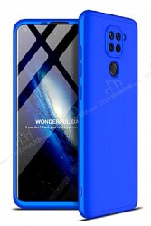 Zore GKK Ays Xiaomi Redmi Note 9 360 Derece Koruma Lacivert Rubber Kılıf - Zore